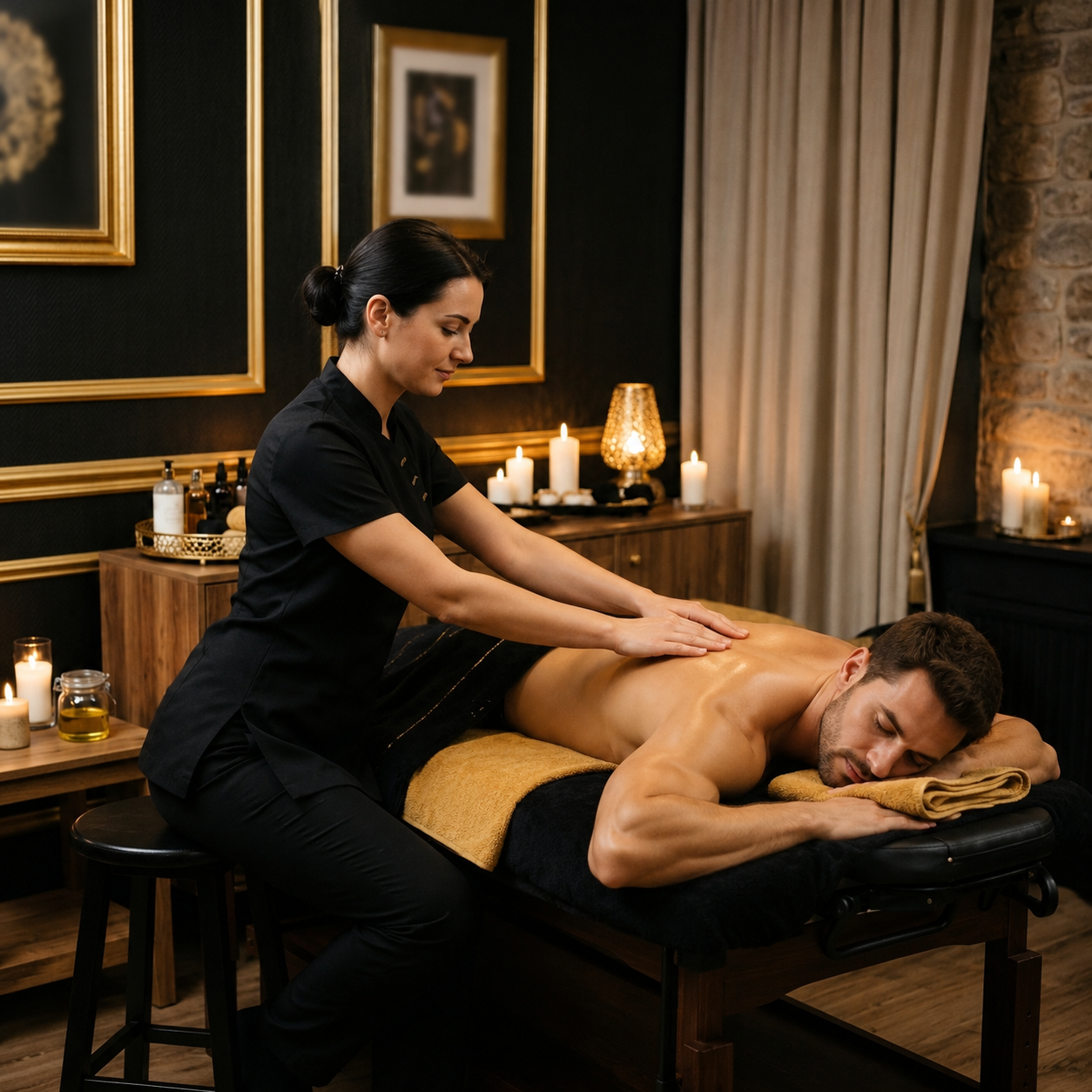 Relaxing Swedish massage therapy